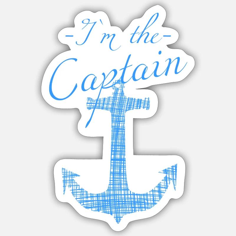 sailing captain - Sticker Größe S (10 x 10 cm) - Mattweiß