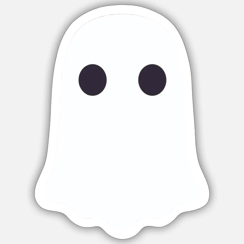 White Ghost Sticker taille S (10 x 10 cm)