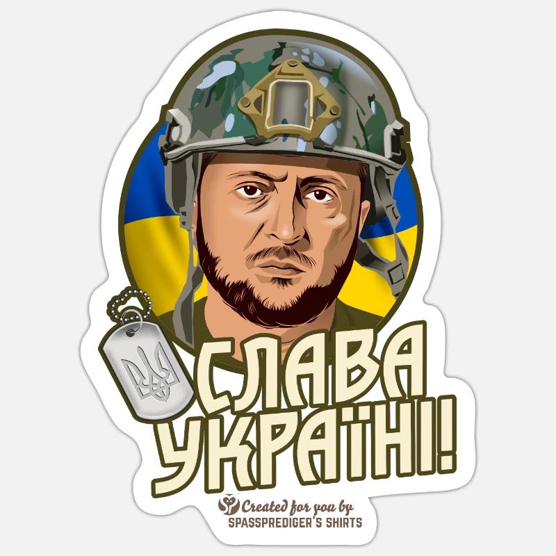 Slava Ukrayini - Sticker size S (10 x 10 cm) - white matte