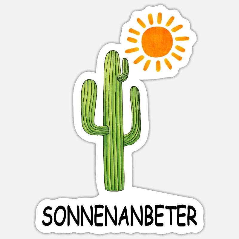 sommer sonnenanbeter - Sticker Größe S (10 x 10 cm) - Mattweiß