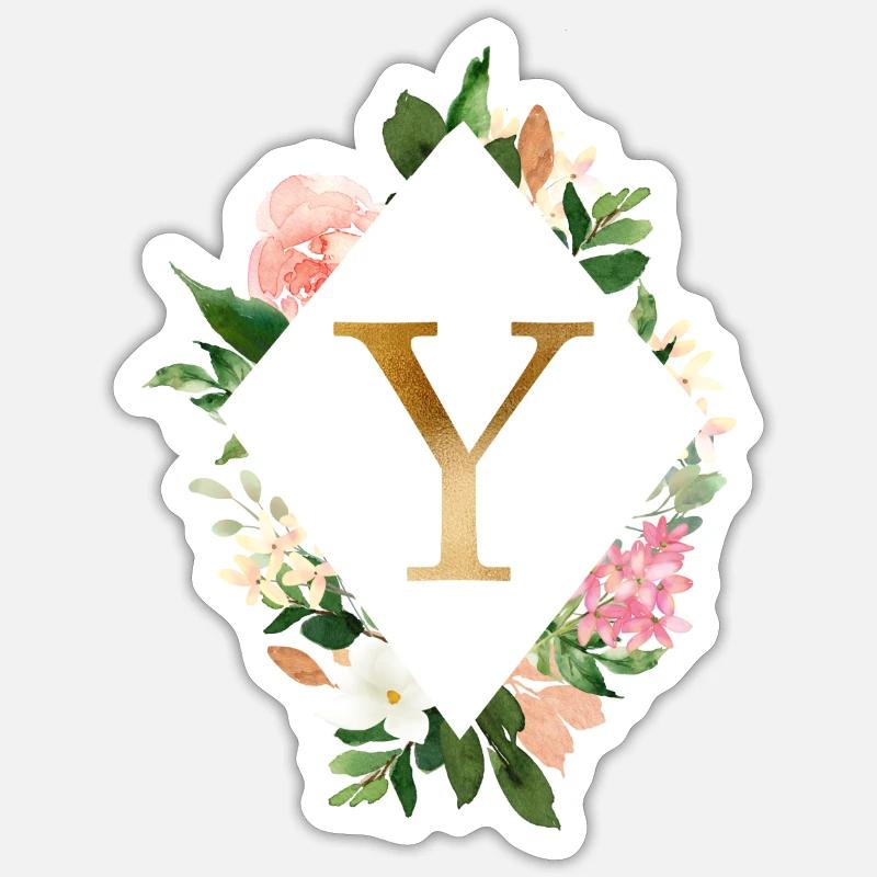 Customizable monogram Y Sticker size S (10 x 10 cm)