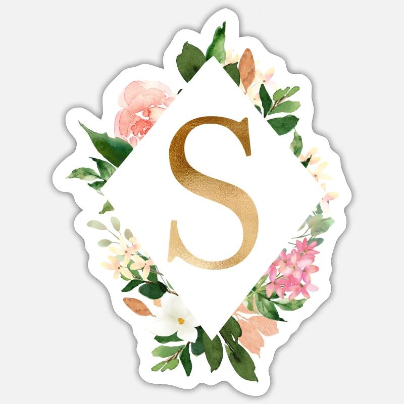 Customizable Monogram S Sticker size S (10 x 10 cm)