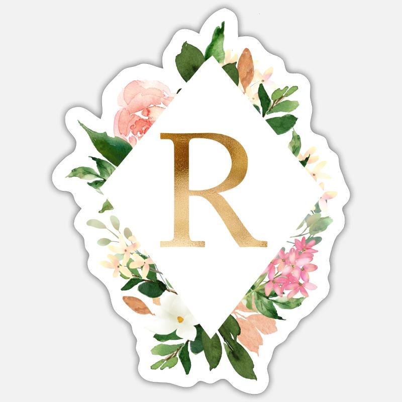 Customizable Monogram R Sticker size S (10 x 10 cm)