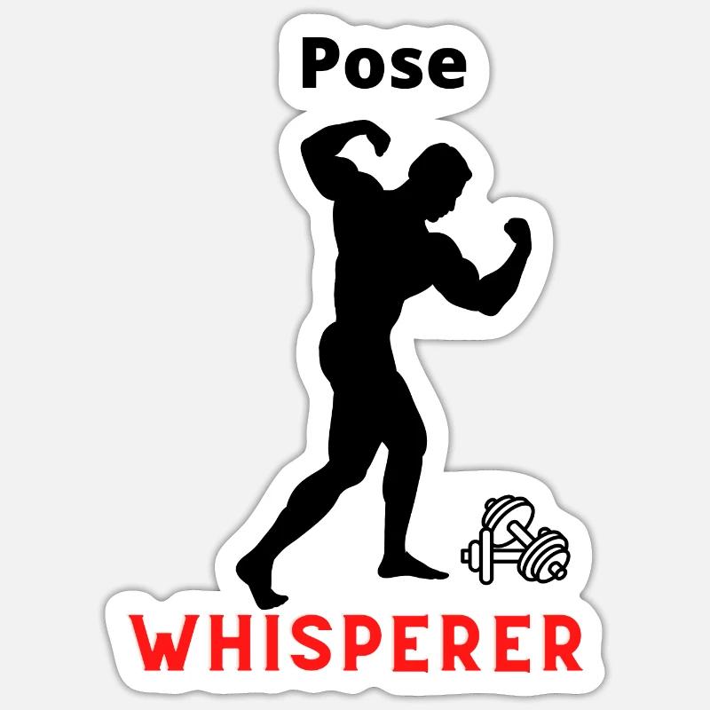 Pose Whisperer - Sticker taille S (10 x 10 cm) - blanc mat