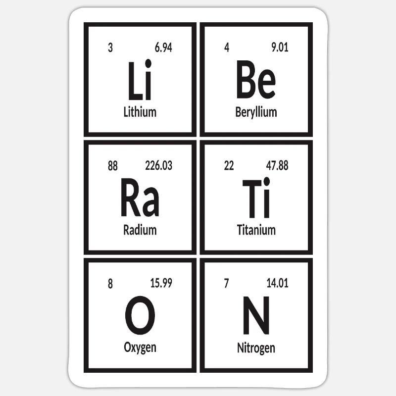 Befreiung | Periodensystem der Elemente Sticker Größe S (10 x 10 cm)