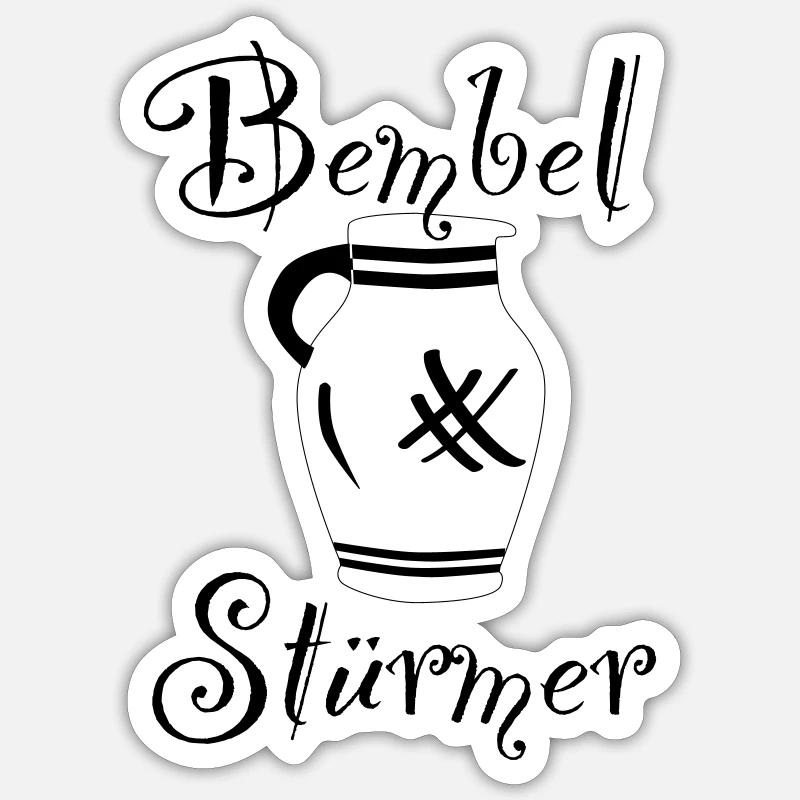 Bembel Striker - Sticker taille S (10 x 10 cm) - blanc mat