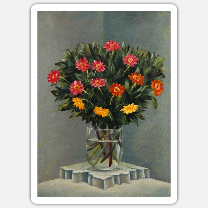 Surrealist painting. Bodegon - Sticker size S (10 x 10 cm) - white matte