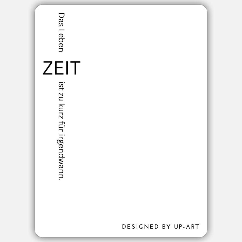 ZEIT - Sticker Größe S (10 x 10 cm) - Mattweiß