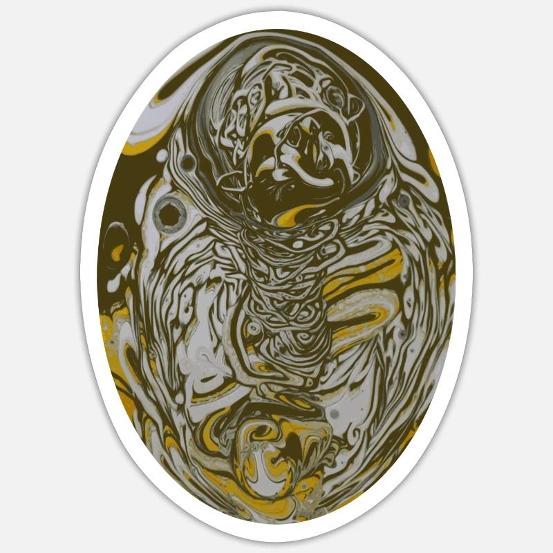 Psycho - Sticker Größe S (10 x 10 cm) - Mattweiß