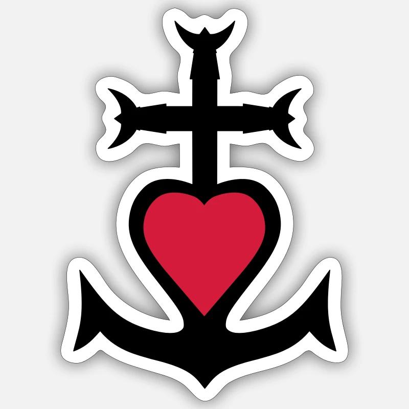 Liebe Camargue - Sticker Größe S (10 x 10 cm) - Mattweiß