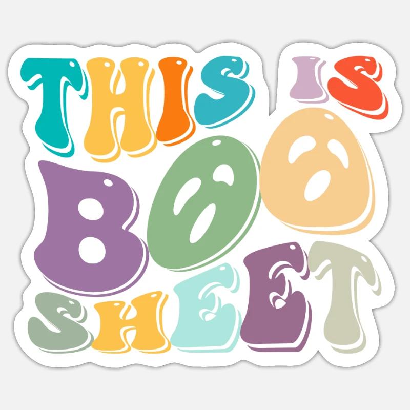 C’est Boo Sheet - Sticker taille S (10 x 10 cm) - blanc mat