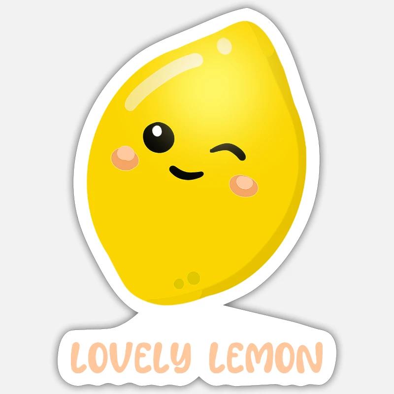Loving lemon - Sticker size S (10 x 10 cm) - white matte