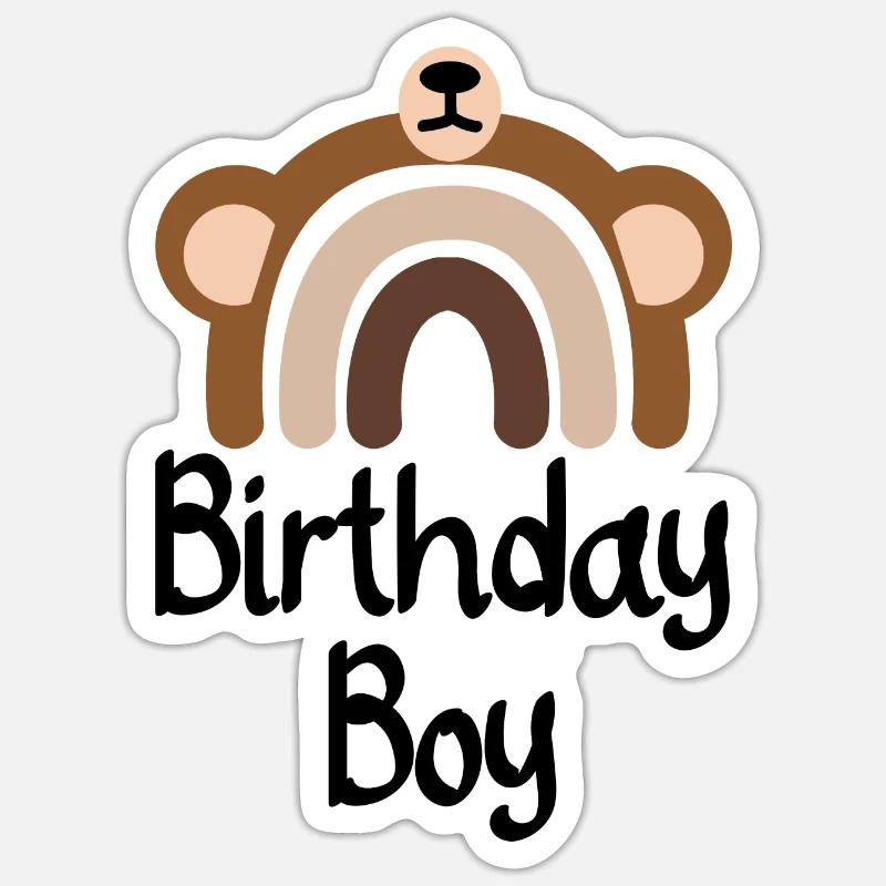 Bear Rainbow Arc Sticker size S (10 x 10 cm)