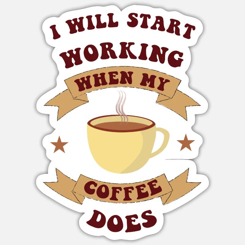 Kaffee Sticker Größe S (10 x 10 cm)