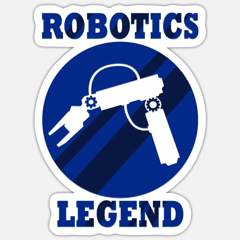 Robotic Engineer Robot Mechanics - Sticker size S (10 x 10 cm) - white matte
