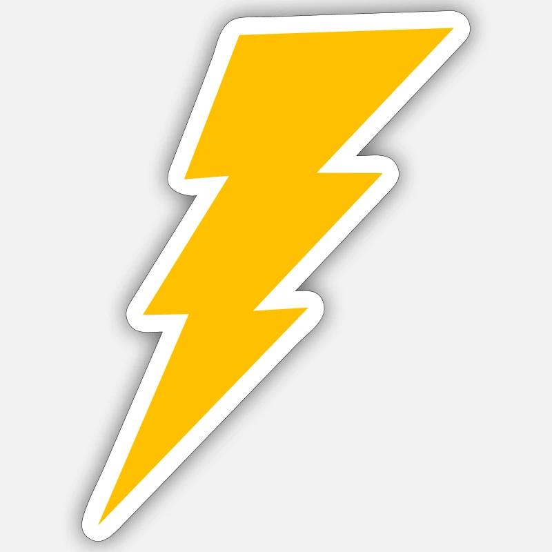 Blitz - Sticker Größe S (10 x 10 cm) - Mattweiß