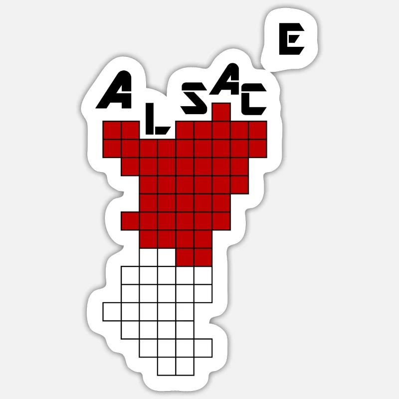 Alsace Video Game Cube Sticker size S (10 x 10 cm)