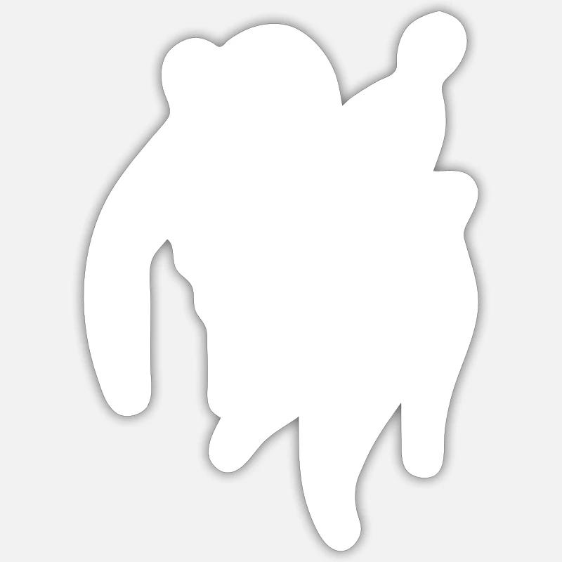 Regard perçant - Sticker taille S (10 x 10 cm) - blanc mat
