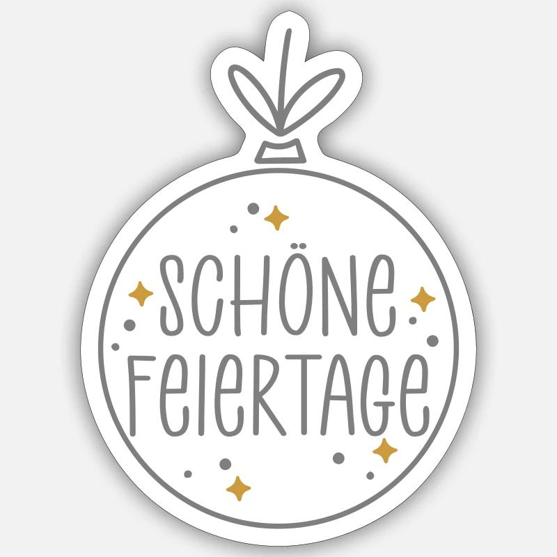 Schöne Feiertage Sticker Größe S (10 x 10 cm)