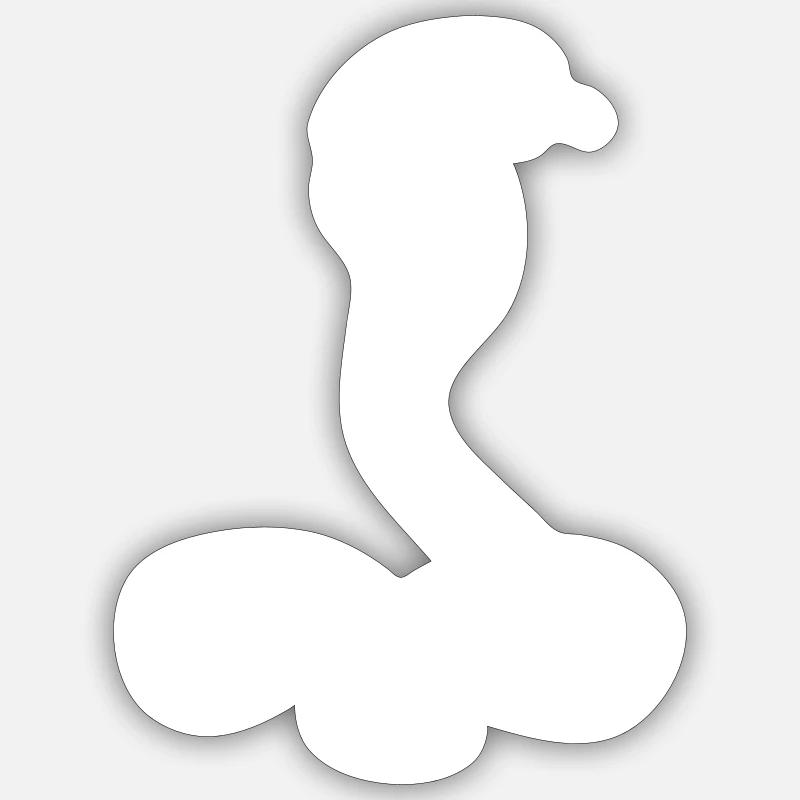 Snake Cobra - Sticker size S (10 x 10 cm) - white matte