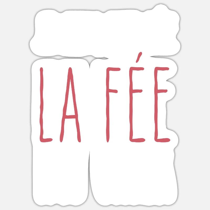 Je Suis Une Fée La Fée Pas Chier - Sticker taille S (10 x 10 cm) - blanc mat