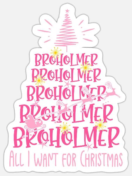 Broholmer Hund Weihnachten Hunderasse - Sticker Größe S (10 x 10 cm) - Mattweiß