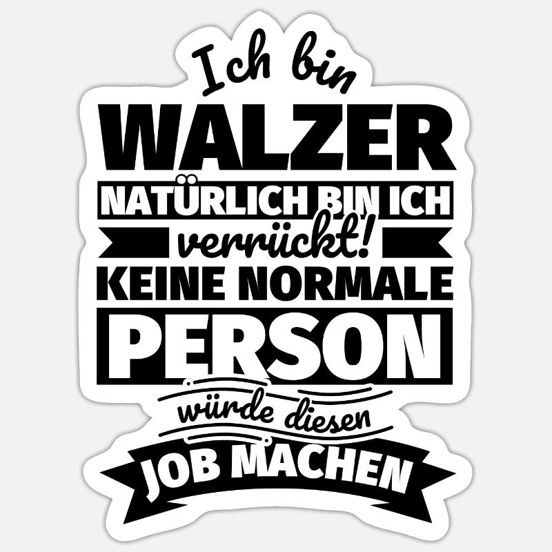 Walzer Geschenke - Sticker Größe S (10 x 10 cm) - Mattweiß
