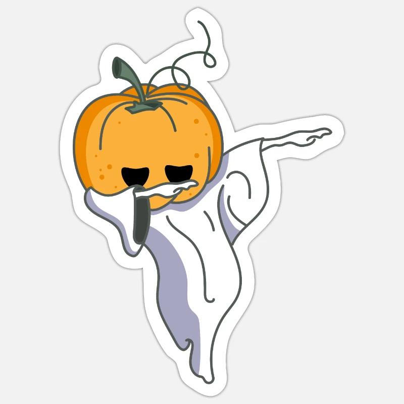 Pumpkin Ghost Sticker size S (10 x 10 cm)