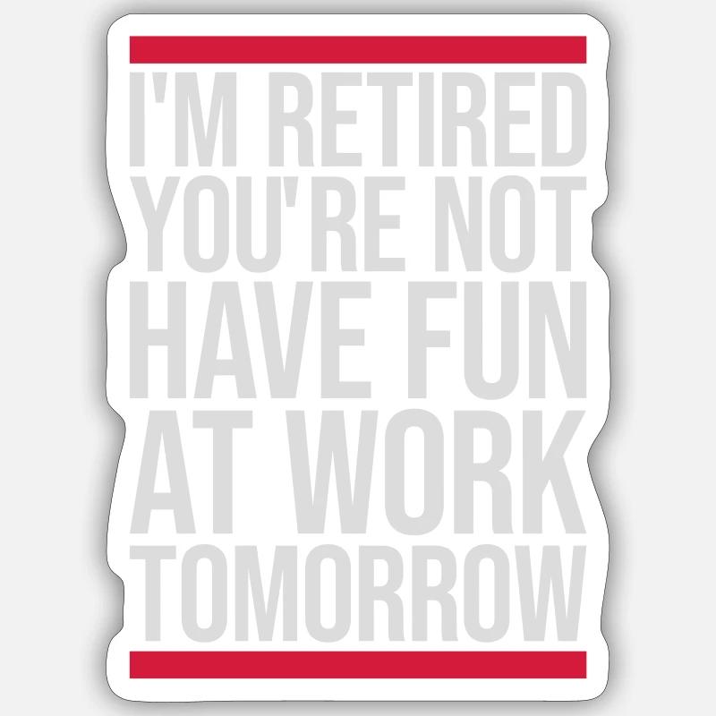 Amusez-vous au travail - Sticker taille S (10 x 10 cm) - blanc mat