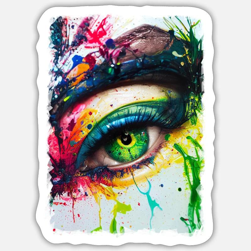 Iris - Sticker taille S (10 x 10 cm) - blanc mat