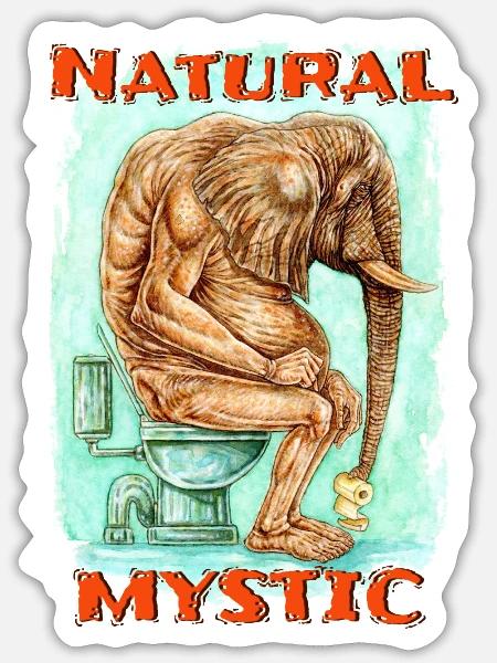 NATÜRLICHER MYSTIKER - Sticker Größe S (10 x 10 cm) - Mattweiß