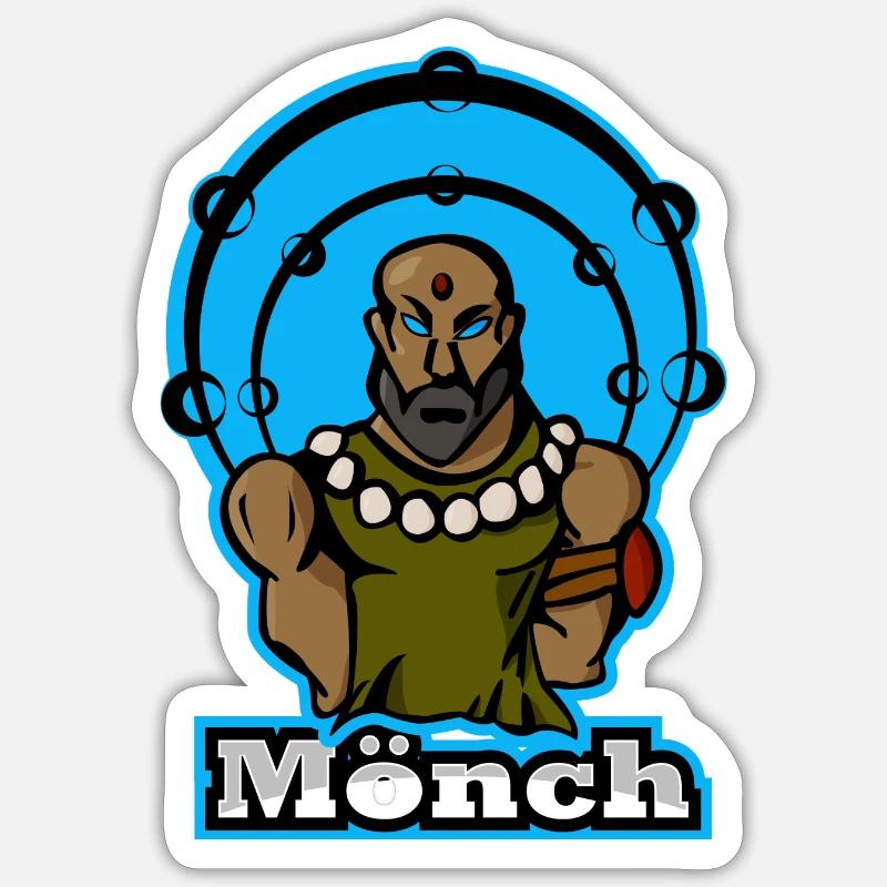 Der Mönch Sticker Größe S (10 x 10 cm)