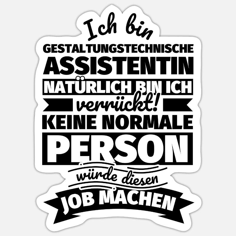 Gestaltungstechnische Assistentin Geschenke Sticker Größe S (10 x 10 cm)