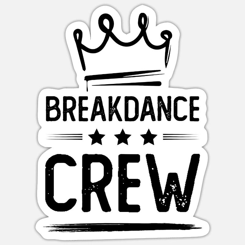 Équipe de breakdance - Sticker taille S (10 x 10 cm) - blanc mat
