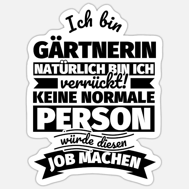 Gärtnerin Geschenke - Sticker Größe S (10 x 10 cm) - Mattweiß