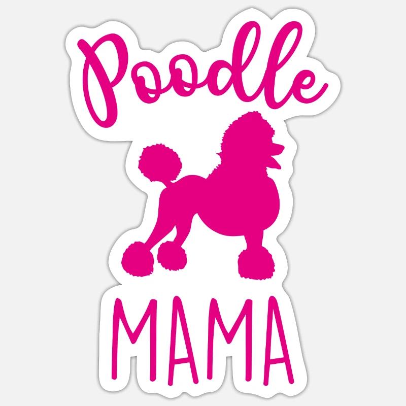 MACA CANICHE - Sticker taille S (10 x 10 cm) - blanc mat