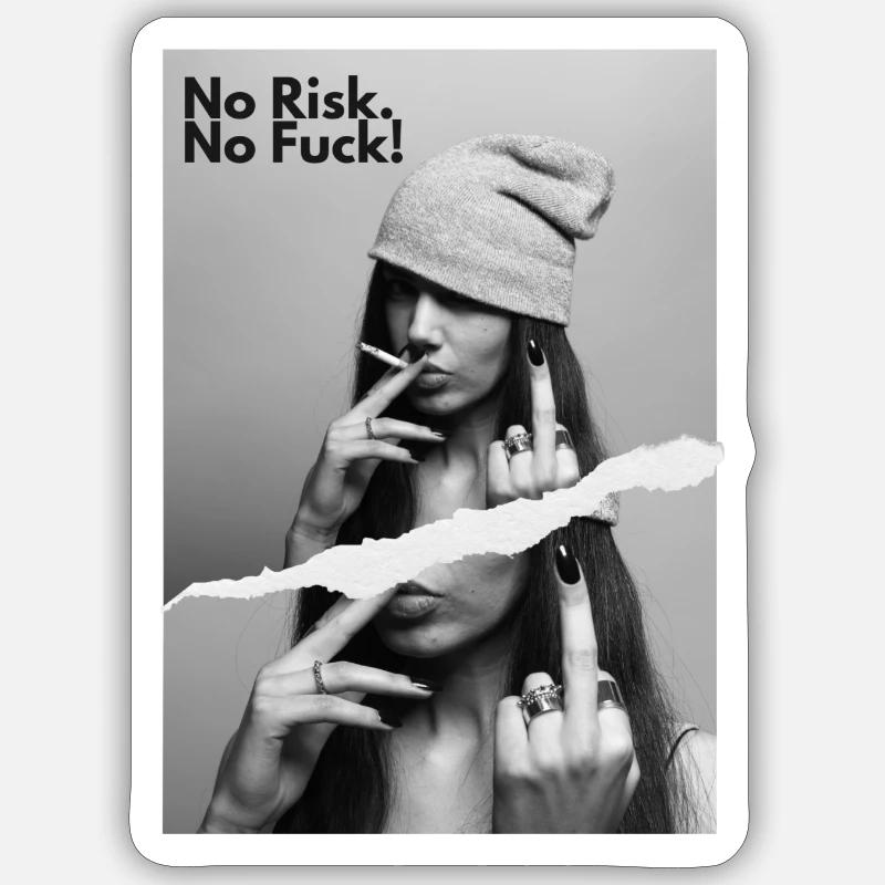 NRNF Statement Middlefinger Provokant Sticker Größe S (10 x 10 cm)