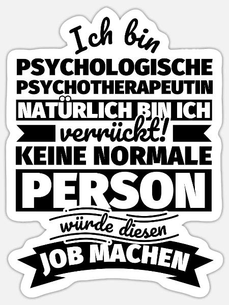 Psychologische Psychotherapeutin Geschenke - Sticker Größe S (10 x 10 cm) - Mattweiß