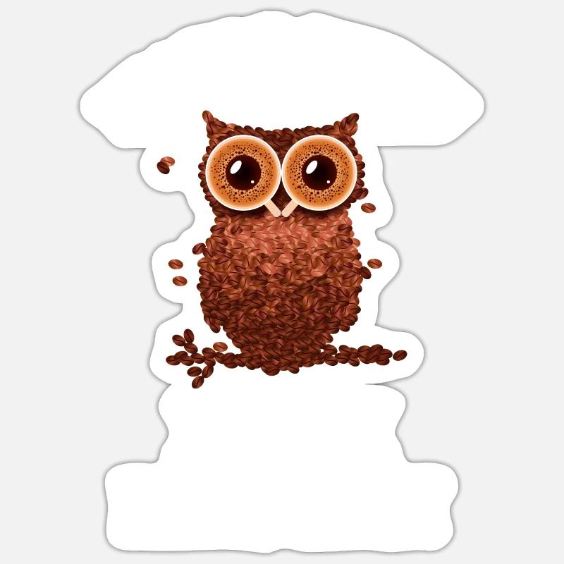 Ich Darf So Aussehen Ich Hatte Nachtschicht - Eule Sticker Größe S (10 x 10 cm)