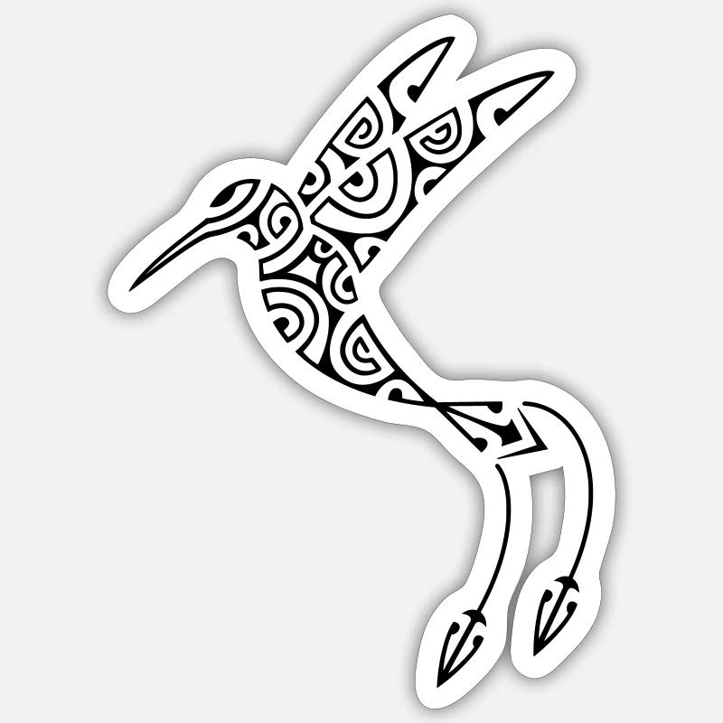 Colibri - Sticker taille S (10 x 10 cm) - blanc mat
