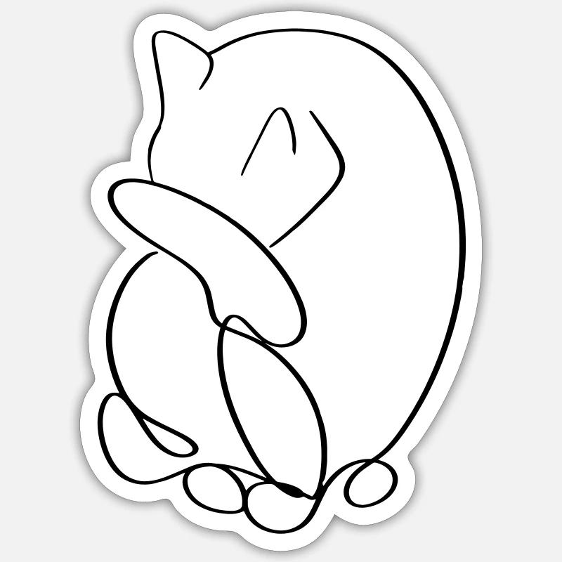 Cat - Sticker size S (10 x 10 cm) - white matte