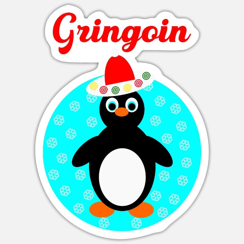 Gringoin - Sticker taille S (10 x 10 cm) - blanc mat