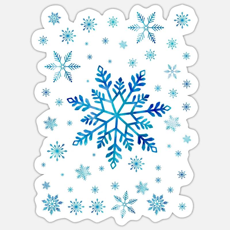 Fiocchi di neve per lui e per lei Adesivo