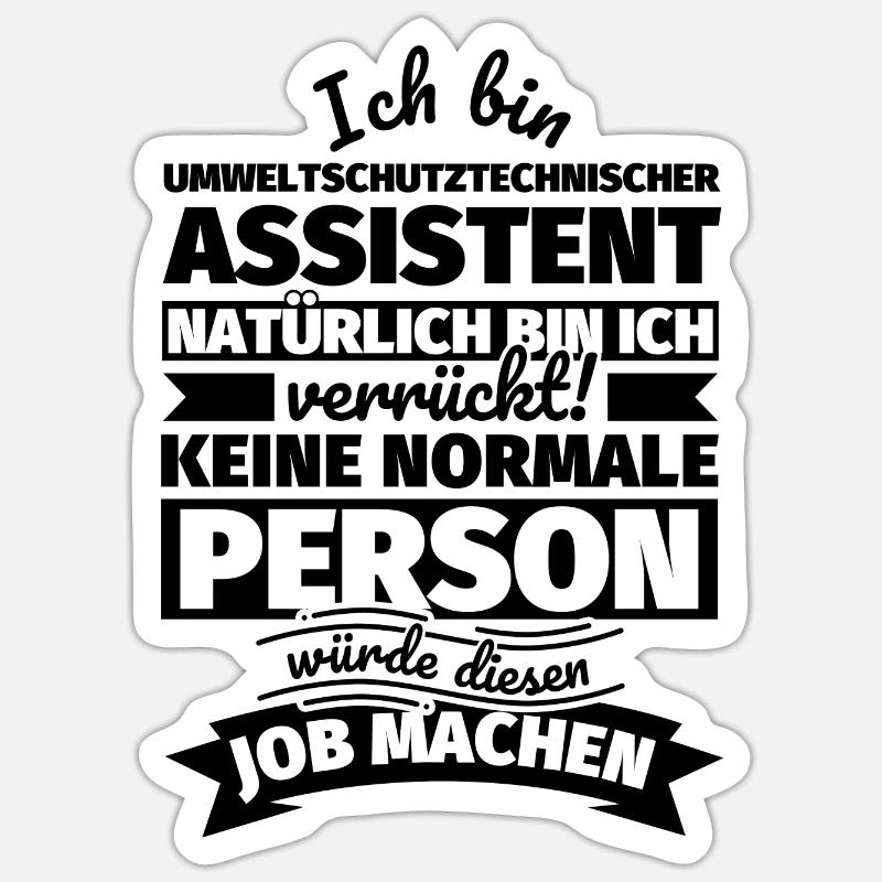Umweltschutztechnischer Assistent Geschenke - Sticker Größe S (10 x 10 cm) - Mattweiß