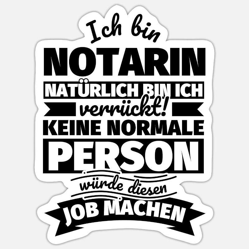 Notarin Geschenke - Sticker Größe S (10 x 10 cm) - Mattweiß