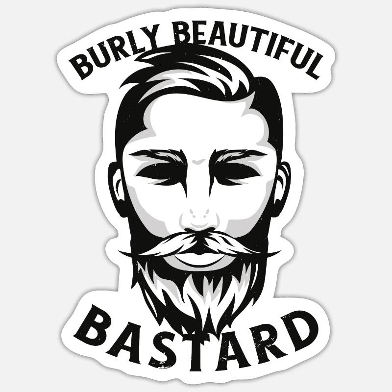 Kräftiger Bart Bastard Kräftiger Bart Bastard Insp Sticker Größe S (10 x 10 cm)