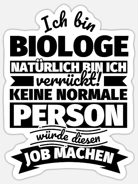 Biologe Geschenke - Sticker Größe S (10 x 10 cm) - Mattweiß