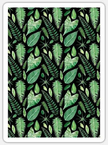 Dunkler Urwald - Sticker Größe S (10 x 10 cm) - Mattweiß