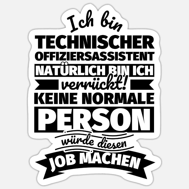 Technischer Offiziersassistent Geschenke Sticker Größe S (10 x 10 cm)