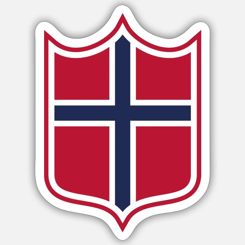 Norwegen - Sticker Größe S (10 x 10 cm) - Mattweiß
